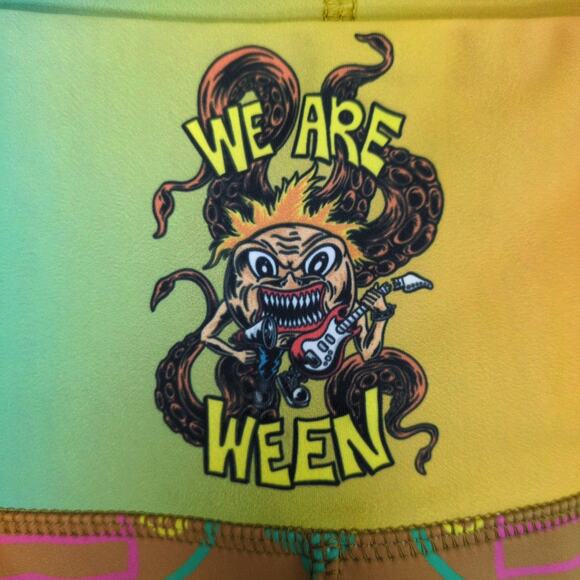 We Are Ween Band Boognish Rave Leggings Women's M Alt Rock Funky Cult Import - Picture 2 of 6